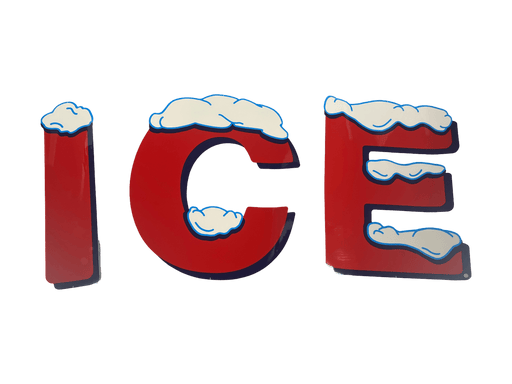 LER - 107 - 0074S | Ice Decal (Red) - Automatic ICE™ Systems - Leer