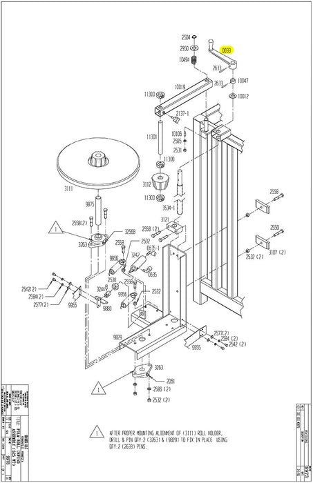 HAM-0033 | Hoisting Crank - Automatic ICE™ Systems - Hamer-Fischbein