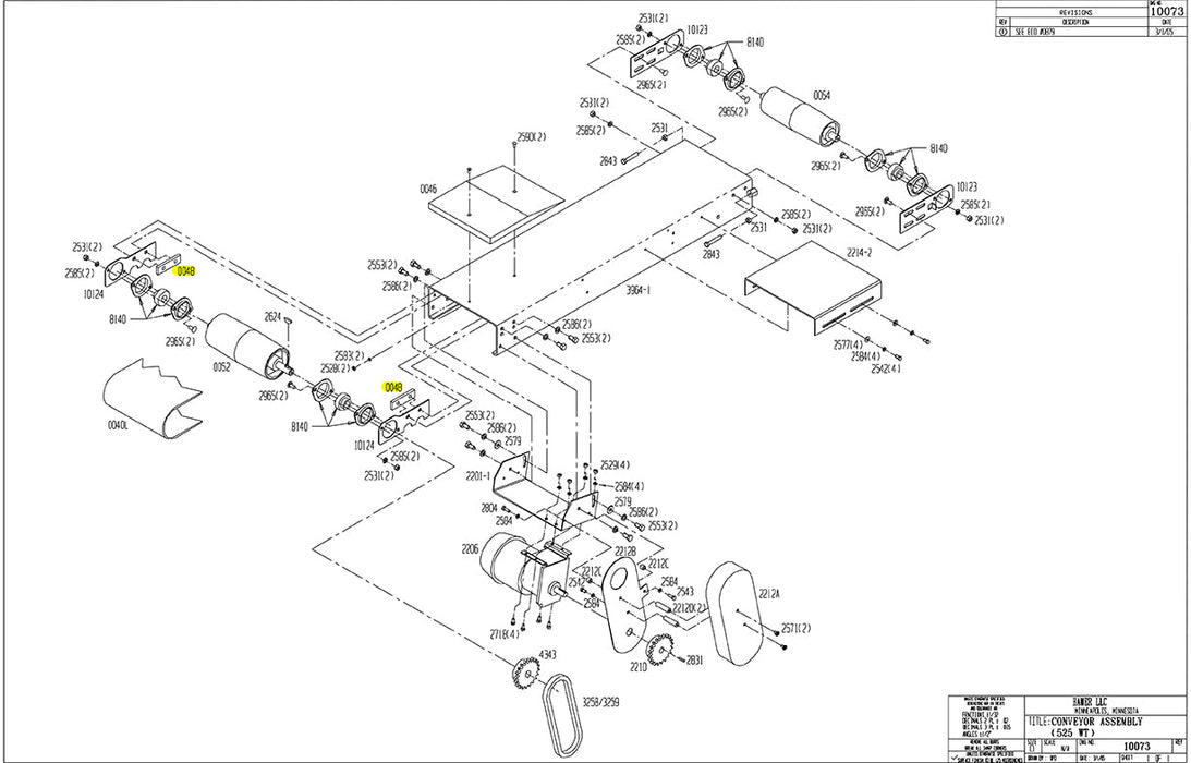 HAM-0048 | Take-Up Adjusting Plate - Automatic ICE™ Systems - Hamer-Fischbein