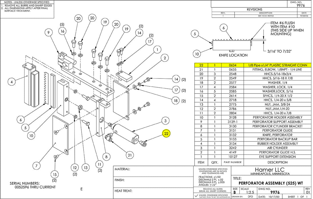 HAM-0634 | 1/8" Pipe x 1/4" Plastic Straight Connector - Automatic ICE™ Systems - Hamer-Fischbein