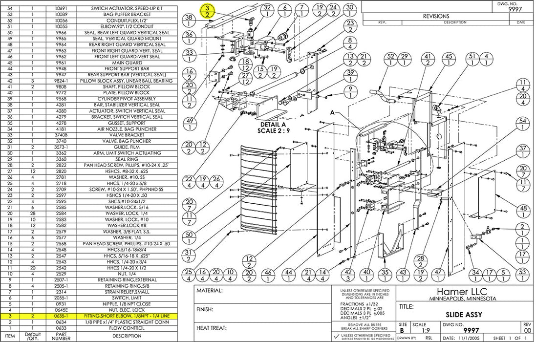 HAM-0635-1 | 1/8" Pipe x 1/4" Plastic Tube Elbow - Automatic ICE™ Systems - Hamer-Fischbein