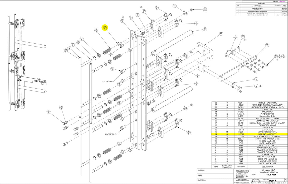 HAM-11223B | Bushing - Automatic ICE™ Systems - Hamer-Fischbein