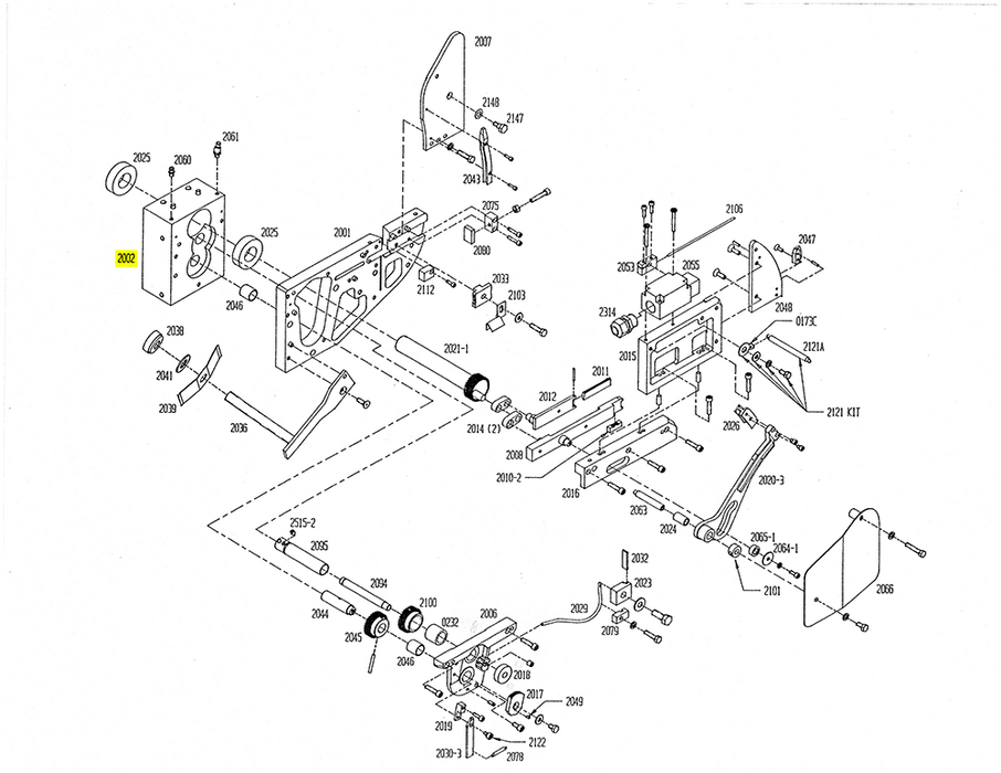 HAM-2002 | Bearing Housing Assembly - Automatic ICE™ Systems - Hamer-Fischbein