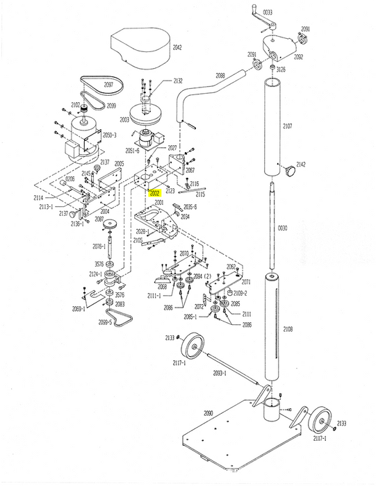 HAM-2002 | Bearing Housing Assembly - Automatic ICE™ Systems - Hamer-Fischbein