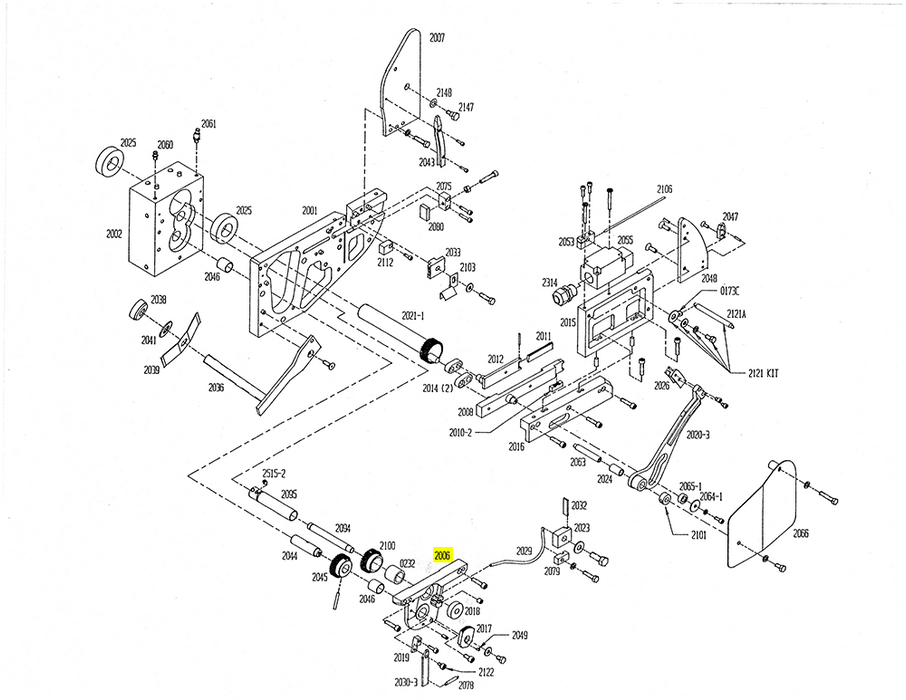 HAM-2006 | Front Plate Assembly - Automatic ICE™ Systems - Hamer-Fischbein