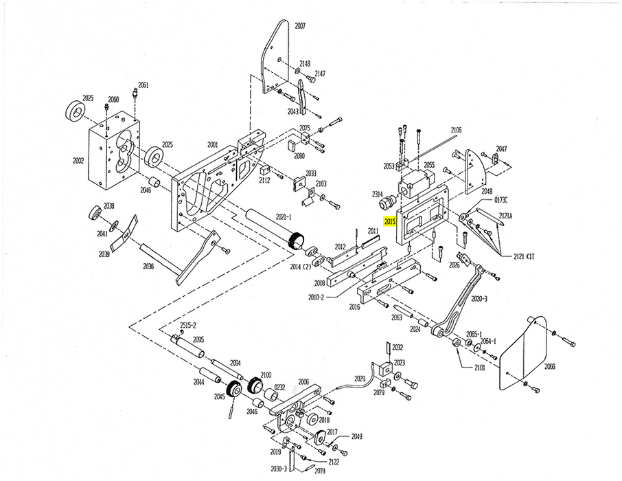 HAM-2015 | Side Plate Assembly - Automatic ICE™ Systems - Hamer-Fischbein