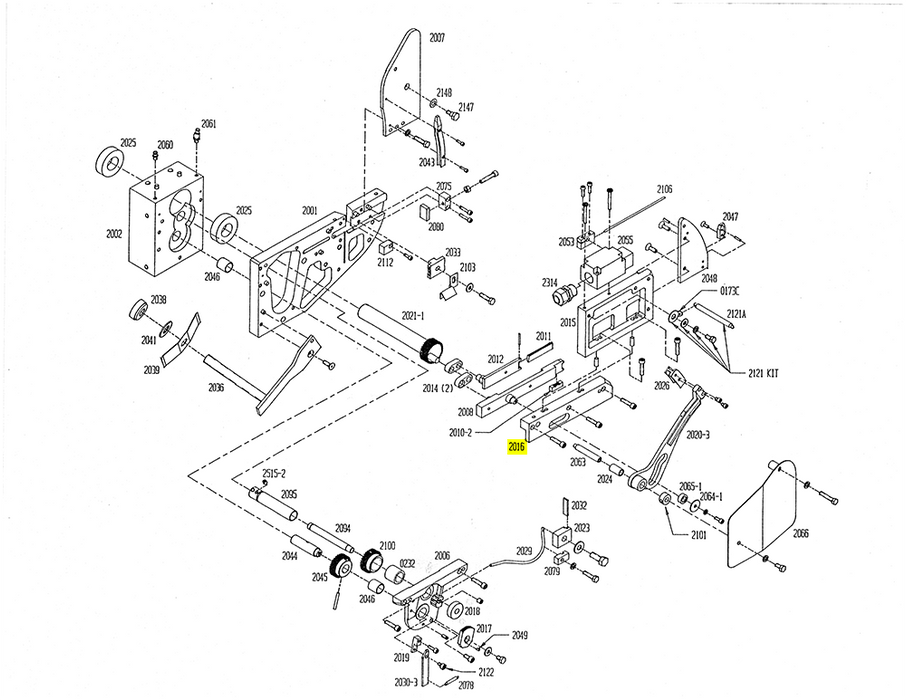 HAM-2016 | Guide Plate Assembly - Automatic ICE™ Systems - Hamer-Fischbein