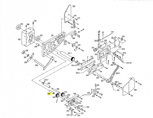 HAM-2044 | Wire Feed Shaft - Automatic ICE™ Systems - Hamer-Fischbein