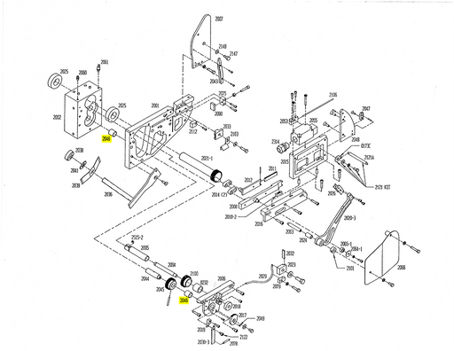 HAM-2046 | Feed Shaft Bearing - Automatic ICE™ Systems - Hamer-Fischbein