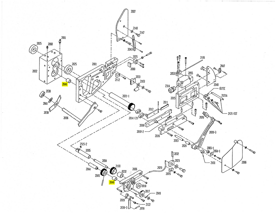 HAM-2046 | Feed Shaft Bearing - Automatic ICE™ Systems - Hamer-Fischbein