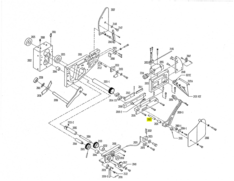 HAM-2063 | Packer Arm Stud - Automatic ICE™ Systems - Hamer-Fischbein