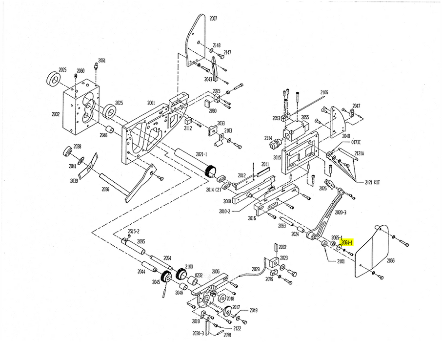 HAM-2064-1 | Packer Arm Roller Washer - Automatic ICE™ Systems - Hamer-Fischbein