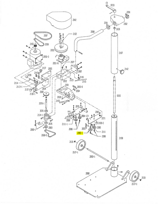 HAM-2085-1 | Feed System Idler Pulley - Automatic ICE™ Systems - Hamer-Fischbein