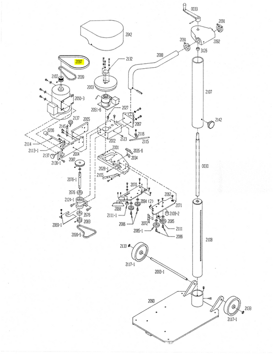 HAM-2097 | Drive Belt - Automatic ICE™ Systems - Hamer-Fischbein