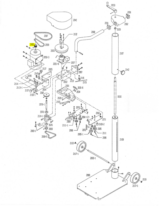 HAM-2102 | Motor Pulley Assembly - Automatic ICE™ Systems - Hamer-Fischbein