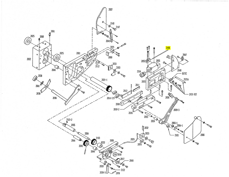 HAM-2106 | Microswitch Rod - Automatic ICE™ Systems - Hamer-Fischbein