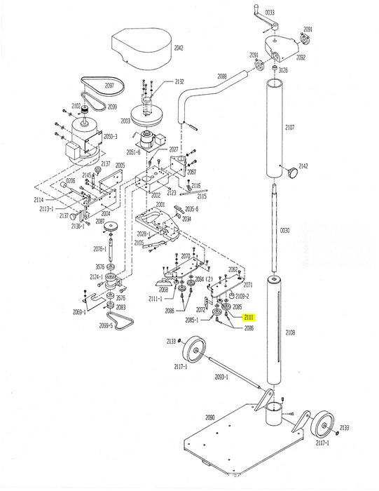 HAM-2111 | Idler Bearing Assembly - Automatic ICE™ Systems - Hamer-Fischbein