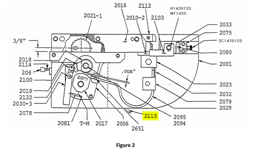 HAM-2115 | Wire Feed Lever - Automatic ICE™ Systems - Hamer-Fischbein