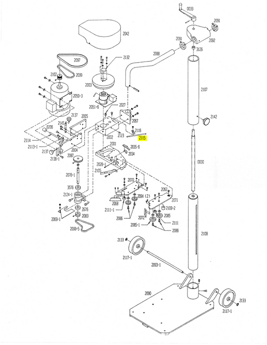 HAM-2115 | Wire Feed Lever - Automatic ICE™ Systems - Hamer-Fischbein