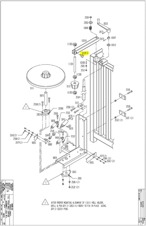 HAM-2137-1 | Lock Knob Assembly - Automatic ICE™ Systems - Hamer-Fischbein