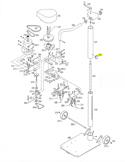 HAM-2142 | Column Lock Knob - Automatic ICE™ Systems - Hamer-Fischbein