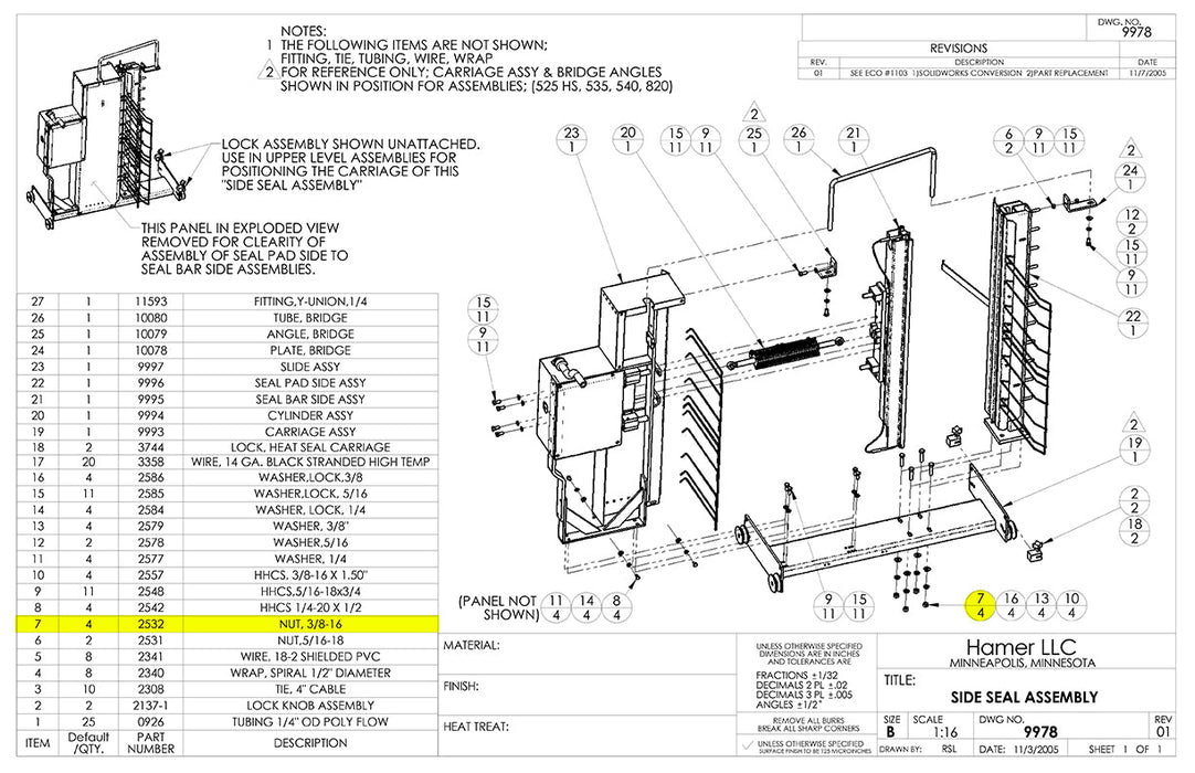 HAM-2532 | Nut - Automatic ICE™ Systems - Hamer-Fischbein