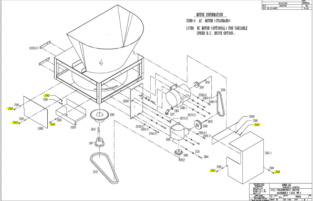 HAM-2542 | Screw - Automatic ICE™ Systems - Hamer-Fischbein