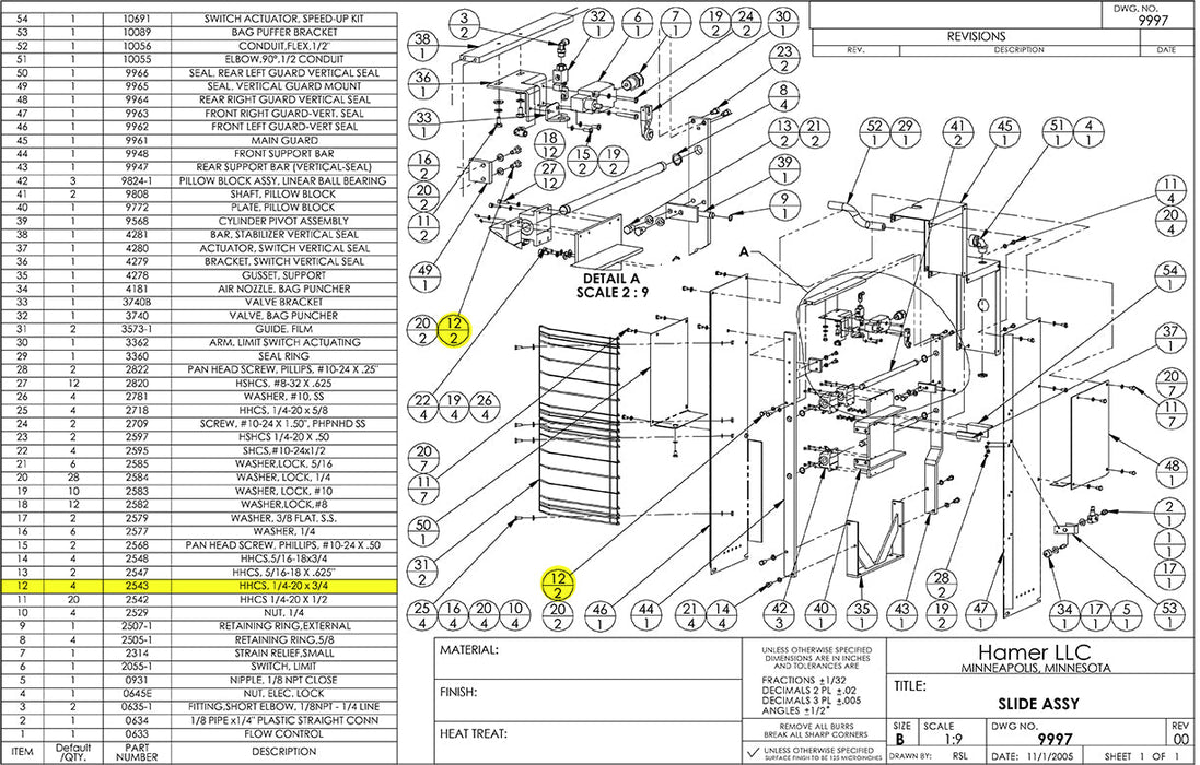 HAM-2543 | Screw - Automatic ICE™ Systems - Hamer-Fischbein