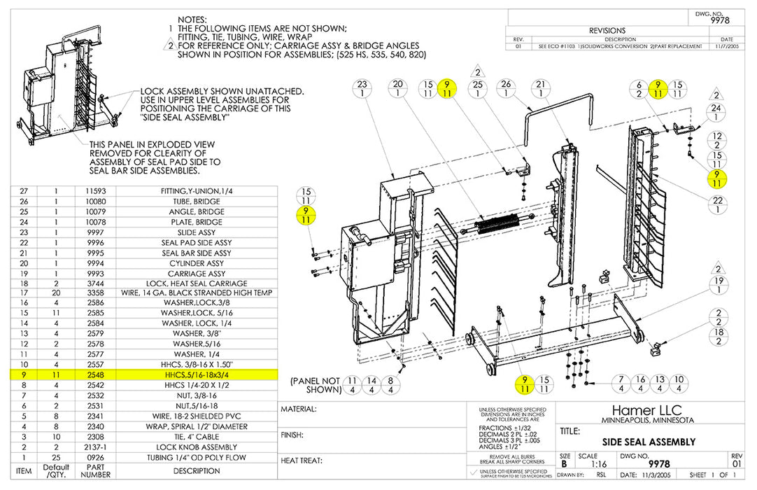 HAM-2548 | Screw - Automatic ICE™ Systems - Hamer-Fischbein