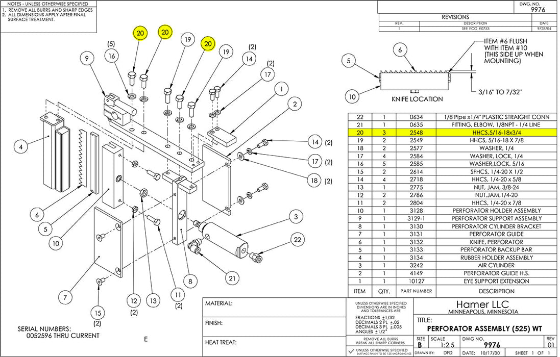 HAM-2548 | Screw - Automatic ICE™ Systems - Hamer-Fischbein