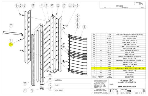 HAM-2568 | Screw - Automatic ICE™ Systems - Hamer-Fischbein