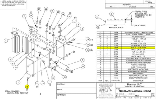 HAM-2614 | Screw - Automatic ICE™ Systems - Hamer-Fischbein