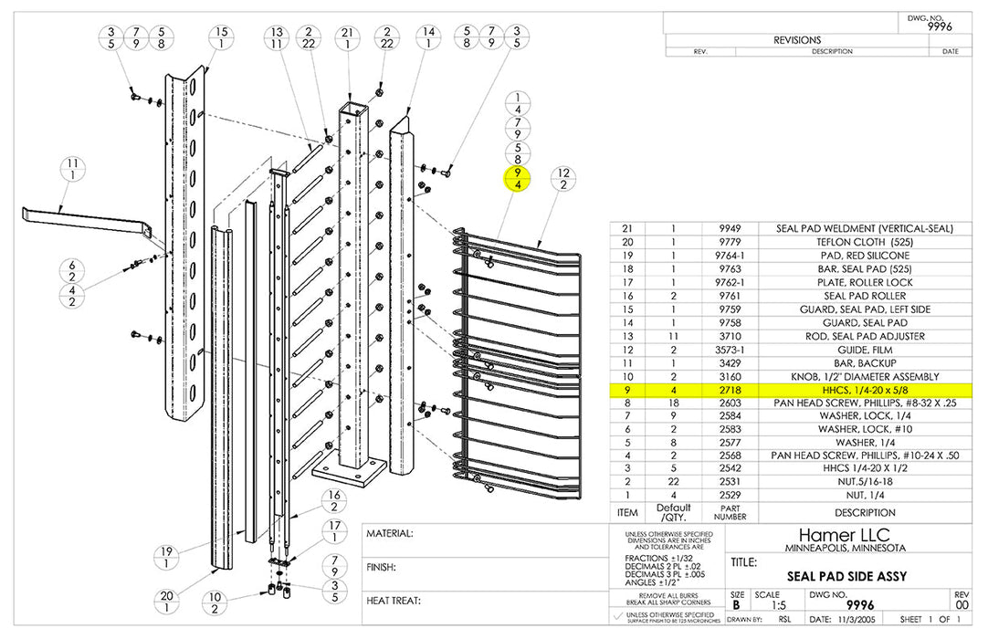 HAM-2718 | Screw - Automatic ICE™ Systems - Hamer-Fischbein