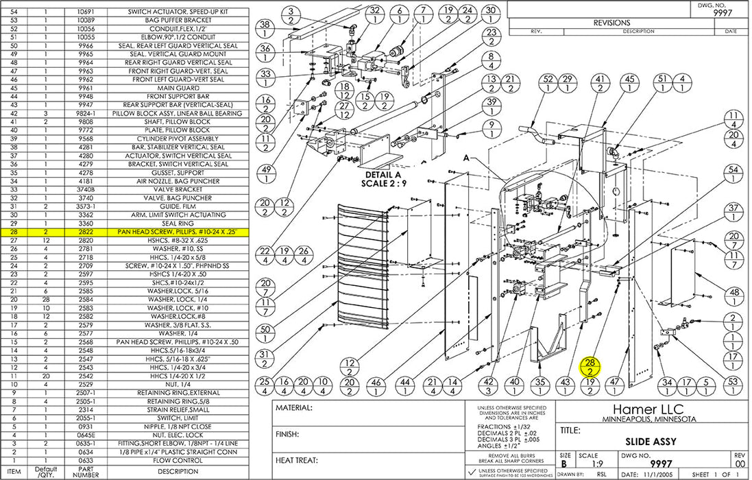 HAM-2822 | Screw - Automatic ICE™ Systems - Hamer-Fischbein