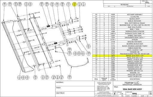 HAM-2834 | Screw - Automatic ICE™ Systems - Hamer-Fischbein