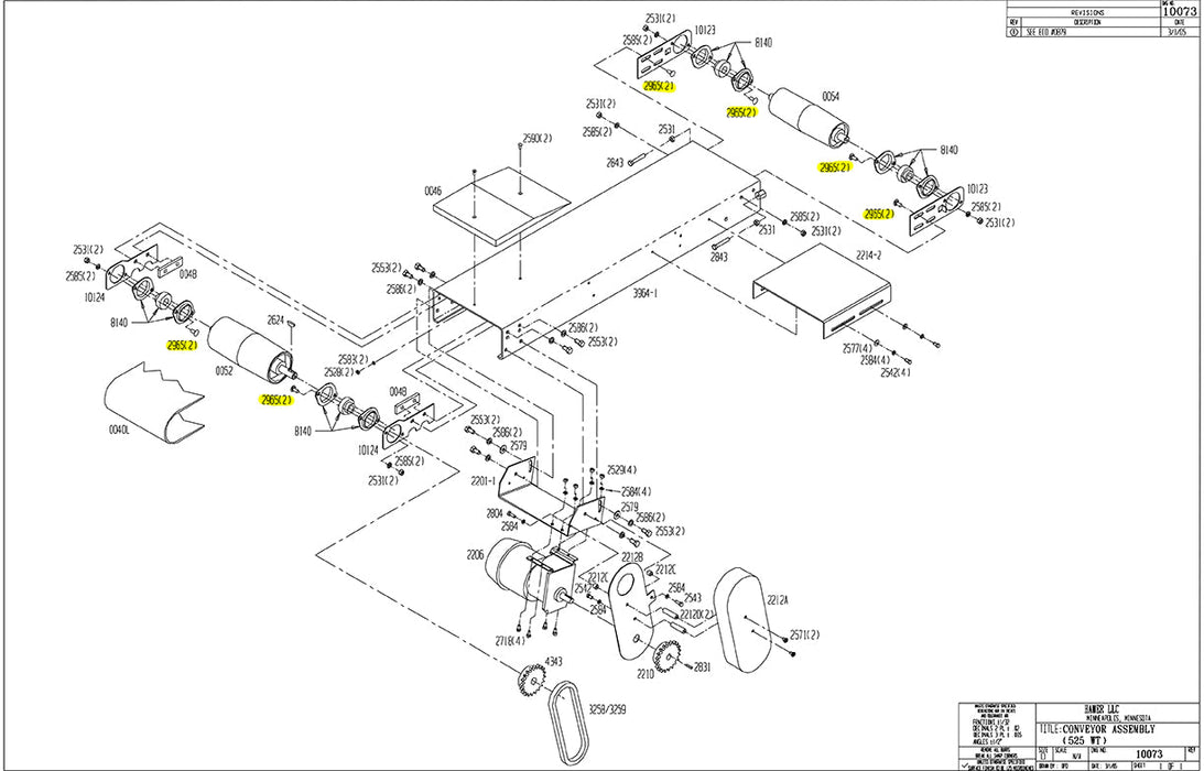 HAM-2965 | Carriage Bolt Screw - Automatic ICE™ Systems - Hamer-Fischbein