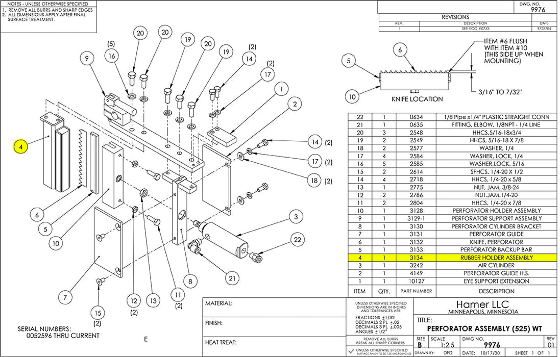 HAM-3134 | Rubber Holder Assembly - Automatic ICE™ Systems - Hamer-Fischbein