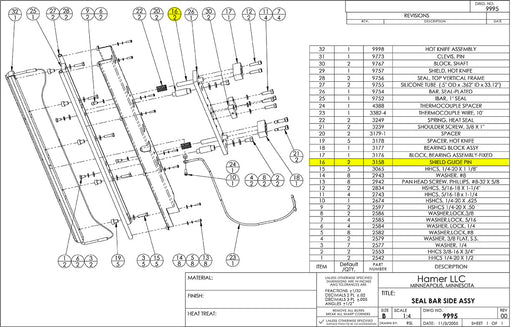 HAM-3158 | Shield Guide Pin - Automatic ICE™ Systems - Hamer-Fischbein