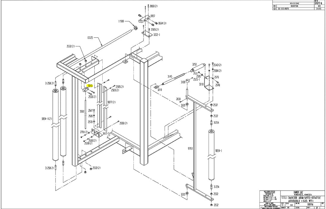 HAM-3215 | Cane Bracket - Automatic ICE™ Systems - Hamer-Fischbein