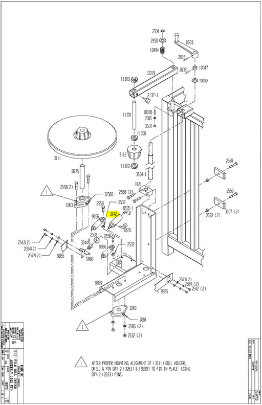 HAM-3242 | Air Cylinder - Automatic ICE™ Systems - Hamer-Fischbein