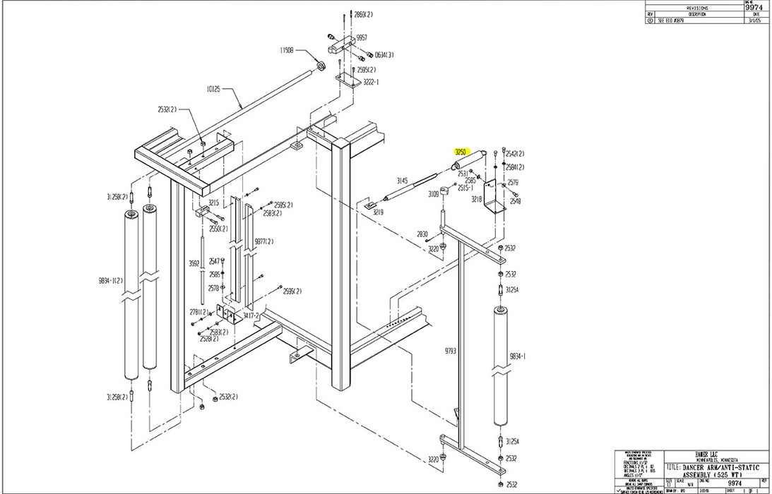 HAM-3250 | Dancer Spring - Automatic ICE™ Systems - Hamer-Fischbein