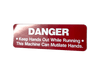 HAM-7031 | Decal "Danger" Keep Hands Out - Automatic ICE™ Systems - Hamer-Fischbein