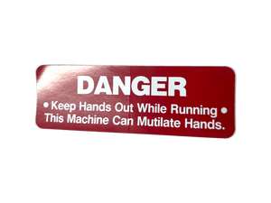 HAM-7031 | Decal "Danger" Keep Hands Out - Automatic ICE™ Systems - Hamer-Fischbein