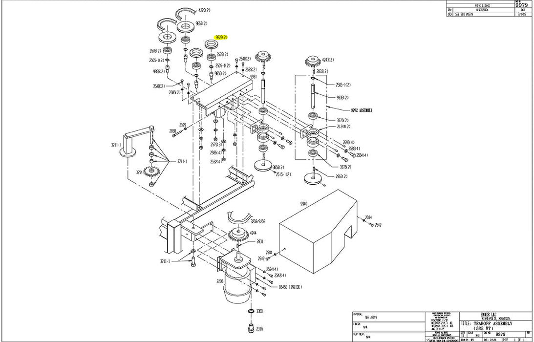 HAM-9929 | Tear-off 3V Sheave Idler Assembly - Automatic ICE™ Systems - Hamer-Fischbein