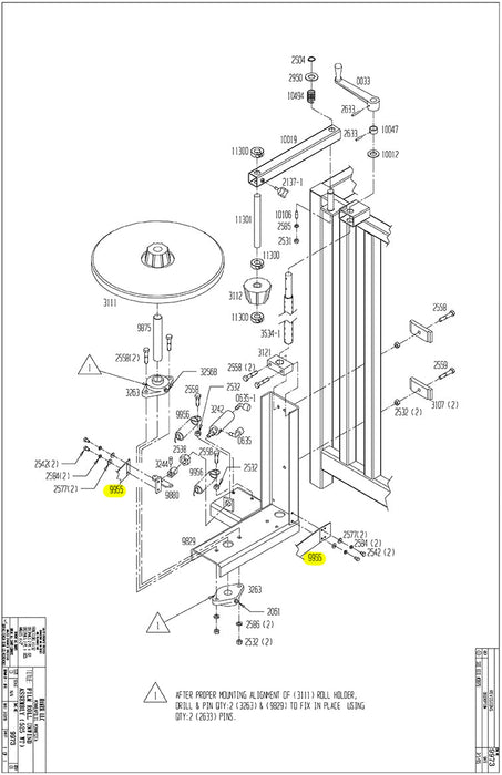 HAM-9955 | Roll Brake Strap - Automatic ICE™ Systems - Hamer-Fischbein