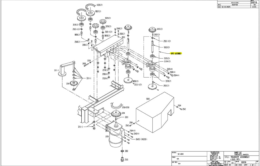 HAM-9972 | Tear-Off Bearing Housing Assembly - Automatic ICE™ Systems - Hamer-Fischbein