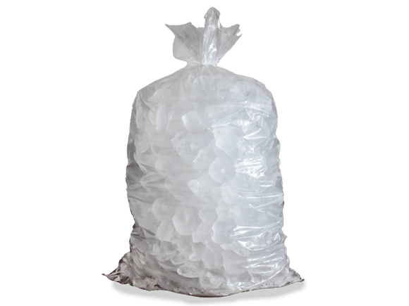 Stock 20 lb. Clear Poly Ice Bags (Case of 300) - Automatic ICE™ Systems - Ice Packaging Products